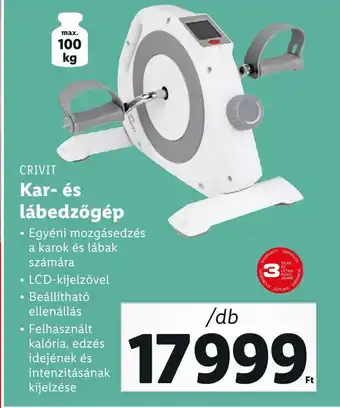 CRIVIT Kar és lábedzőgép