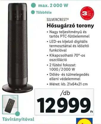 Lidl SILVERCREST Hősugárzó torony ajánlat