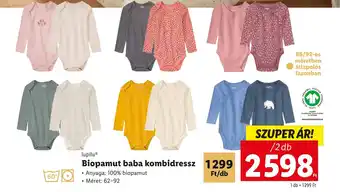 Lidl lupilu Biopamut baba kombidressz ajánlat