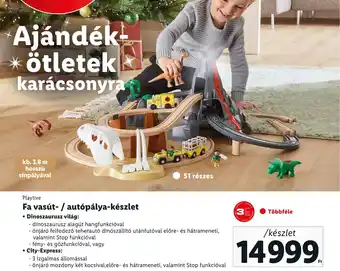 Lidl Playtive Fa vasút autópálya-készlet ajánlat