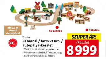 Lidl Playtive Fa városi farm vasút autópálya készlet ajánlat