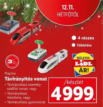 Lidl Playtive Távirányítós vonat ajánlat