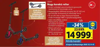 Lidl CRIVIT Nagy kerekű roller ajánlat