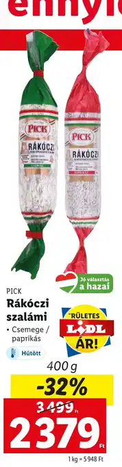 Lidl PICK Rákóczi 400g ajánlat