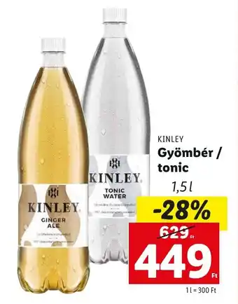 Lidl KINLEY Gyömbér tonic 1,5l ajánlat