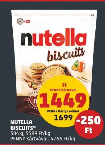 PENNY NUTELLA BISCUITS 304 g ajánlat
