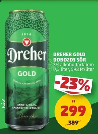 PENNY DREHER GOLD DOBOZOS SÖR 0,5 l ajánlat