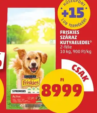 PENNY FRISKIES SZÁRAZ KUTYAELEDEL 10 kg ajánlat