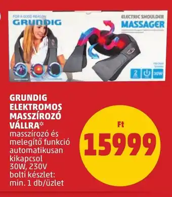 GRUNDIG ELEKTROMOS MASSZÍROZÓ VÁLLRA 1 db