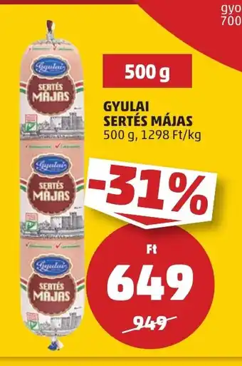 PENNY GYULAI SERTÉS MÁJAS 500 g ajánlat