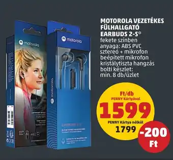 MOTOROLA VEZETÉKES FÜLHALLGATÓ EARBUDS 2-S 1 db