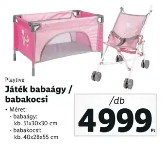 Lidl Playtive Játék babaágy / babakocsi 1 db ajánlat