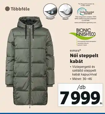 esmara Női steppelt kabát 1 db