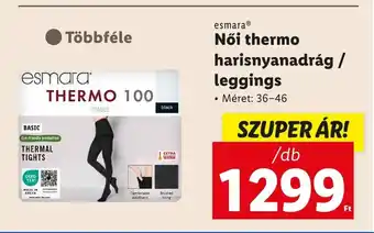 Lidl esmara Női thermo harisnyanadrág / leggings 1 db ajánlat