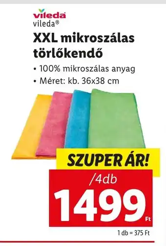 vileda XXL mikroszálas törlőkendő 4 db