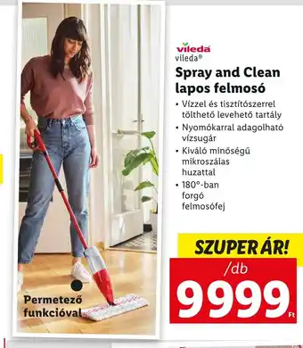Lidl vileda Spray and Clean lapos felmosó 1 db ajánlat
