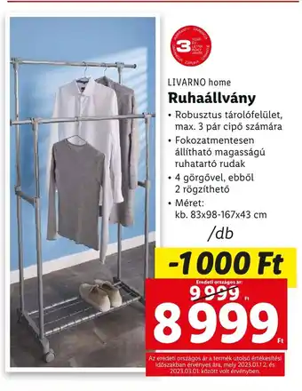 LIVARNO home Ruhaállvány 1 db