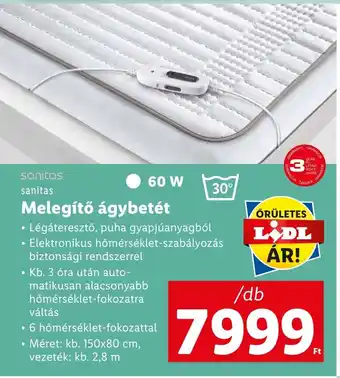 sanitas Melegítő ágybetét 1 db