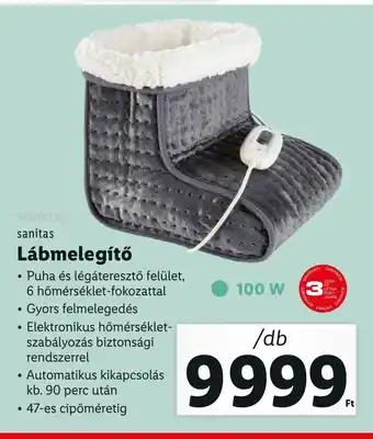 Lidl sanitas Lábmelegítő 1 db ajánlat