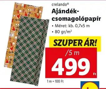 crelando Ajándék-csomagolópapír 5 m