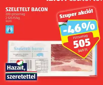 ALDI SZELETELT BACON 200 g ajánlat