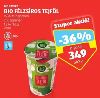 ALDI BIO NATURA BIO FÉLZSÍROS TEJFÖL 250 g ajánlat