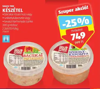 ALDI SNACK TIME KÉSZÉTEL 330 g ajánlat