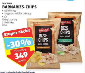 ALDI SNACK FUN BARNARIZS-CHIPS 100 g ajánlat