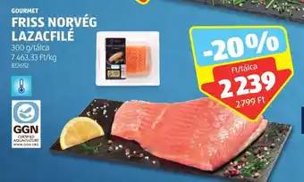 ALDI GOURMET FRISS NORVÉG LAZACFILÉ 300 g ajánlat
