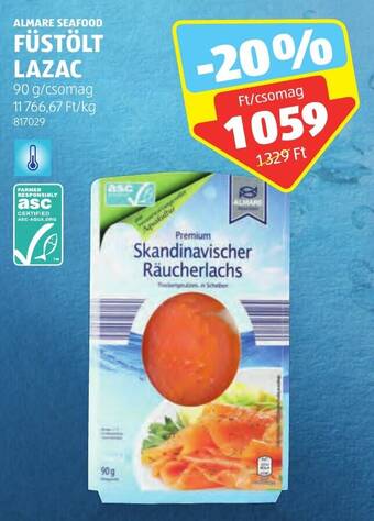 ALDI ALMARE SEAFOOD FÜSTÖLT LAZAC 90 g ajánlat