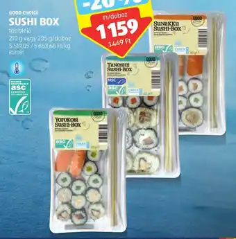 ALDI GOOD CHOICE SUSHI BOX 210 / 205 g ajánlat