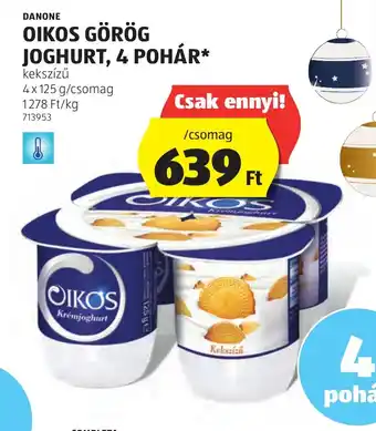 ALDI DANONE OIKOS GÖRÖG JOGHURT 4 x 125 g ajánlat