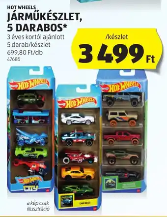 HOT WHEELS JÁRMŰKÉSZLET 5 db