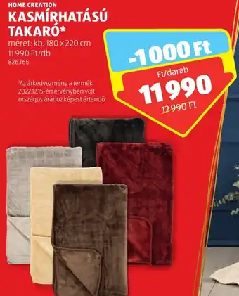 ALDI HOME CREATION KASMÍRHATÁSÚ TAKARÓ méret: kb. 180 x 220 cm ajánlat