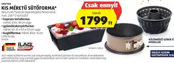 ALDI CROFTON KIS MÉRETŰ SÜTŐFORMA ajánlat