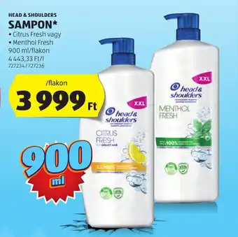 ALDI HEAD SHOULDERS SAMPON 900ml ajánlat
