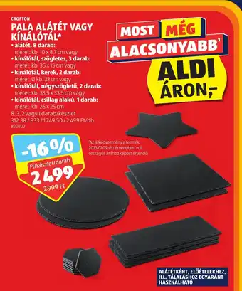 ALDI CROFTON PALA ALÁTÉT VAGY KÍNÁLÓTÁL ajánlat