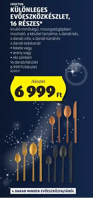 CROFTON KÜLÖNLEGES EVŐESZKÖZKÉSZLET 16 RÉSZES