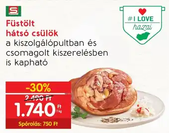 Spar Füstölt hátsó csülök 1kg ajánlat