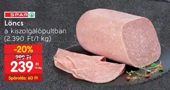 Spar SPAR Löncs 10 dkg ajánlat
