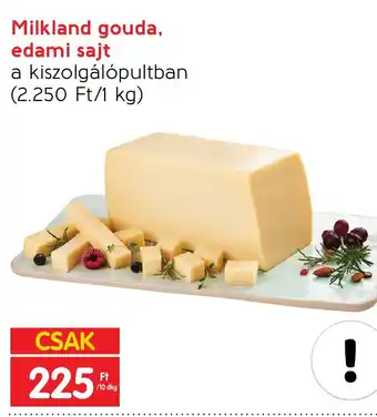 Spar Milkland gouda, edami sajt 10 dkg ajánlat