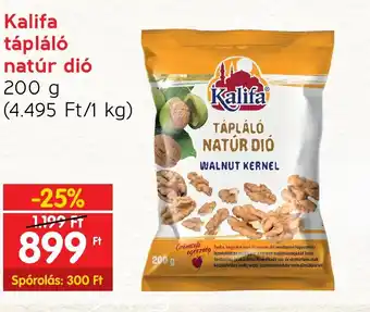 Spar Kalifa tápláló natúr dió 200 g ajánlat