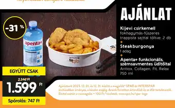 Spar Kijevi csirkemell stb. 2 db / 1 adag / 750 ml ajánlat