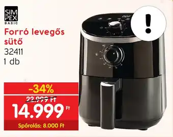 Spar SIM PEX Forró levegős sütő 1 db ajánlat