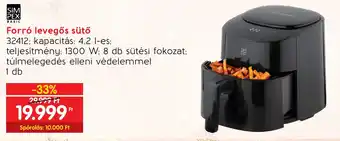Spar SIM PEX Forró levegős sütő 1 db ajánlat