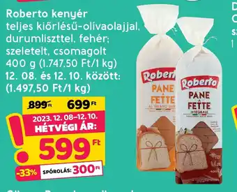 Spar Roberto kenyér 400 g ajánlat