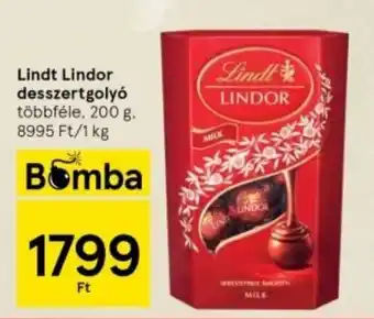 Tesco Lindt Lindor desszertgolyó 200 g ajánlat