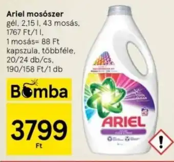 Tesco Ariel mosószer 2,15 l / 20 - 24 db ajánlat