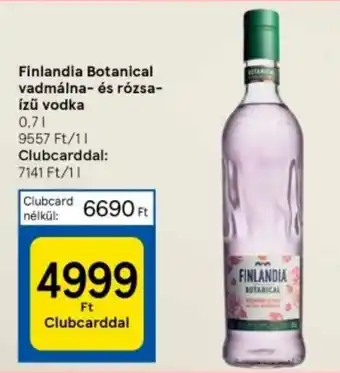 Tesco Finlandia Botanical vadmálna- és rózsa-ízű vodka 0,7 l ajánlat