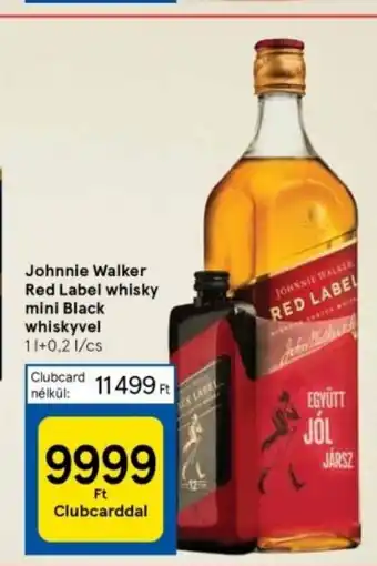 Tesco Johnnie Walker Red Label whisky mini Black whiskyvel 1 l + 0,2 l ajánlat